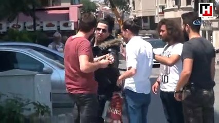 Taksim Meydanı’nda Kışlık mont giyen şahıs ekipleri harekete geçirdi