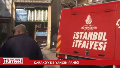 Karaköy'de yangın paniği