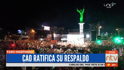 Cao ratifica respaldo al paro cívico