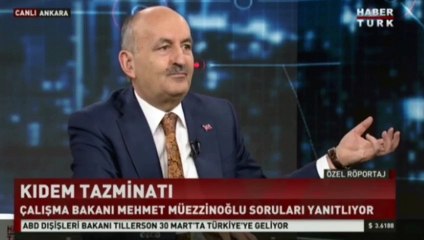 Bakan Müezzinoğlu'ndan flaş kıdem tazminatı açıklaması