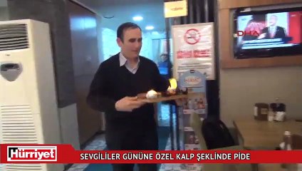 Kalp şeklinde Samsun pidesi