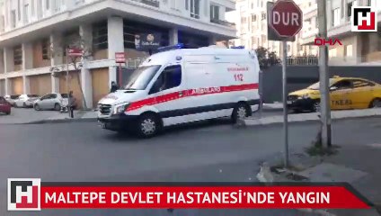 Maltepe Devlet Hastanesi'nde yangın paniği