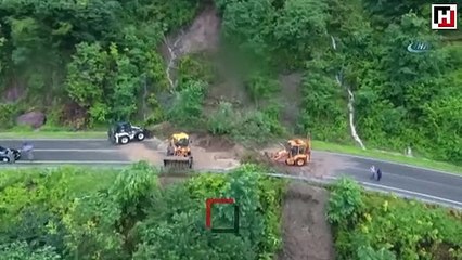 Ordu'da köprü yıkıldı