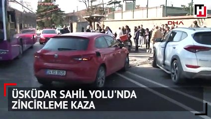 Üsküdar Sahil Yolu'nda zincirleme kaza : 2 yaralı