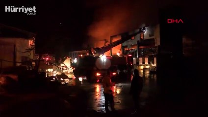 Trabzon'da balık fabrikasında yangın söndürüldü