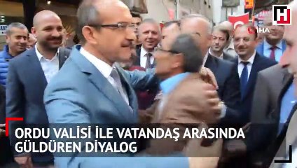 Hayatında ilk defa vali gören vatandaş inanamadı