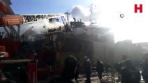 Tuzla'daki tersanede gemi yangını