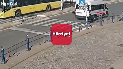 Tuzla'da minibüs şoförü yaşlı çift için yolu kesti