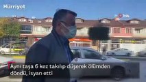 Aynı taşa 6 kez takılıp düşerek ölümden döndü, isyan etti