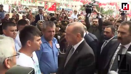 Cumhurbaşkanı Erdoğan şehit cenazesine katılmak için Sivas'ta