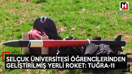 Selçuk Üniversitesi öğrencilerinden geliştirilmiş yerli roket "Tuğra-11"