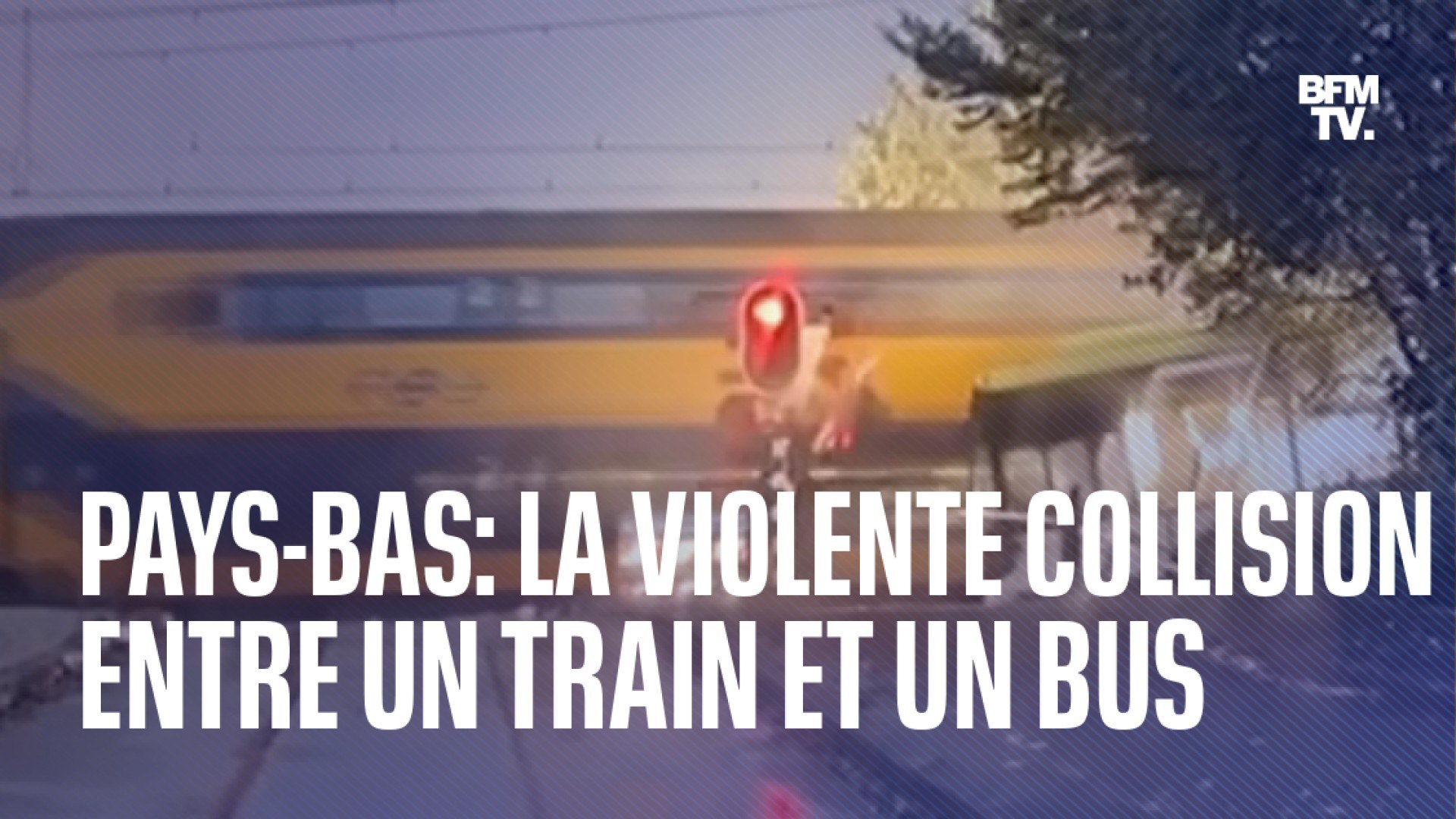 Pays-Bas: les images d'une violente collision entre un train et un bus -  Vidéo Dailymotion