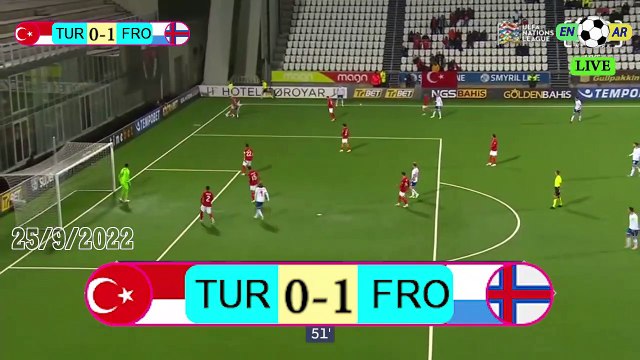 Faroe Islands 2-1 Turkey / تركيا1-2جزر فاروه - UEFA Nations League2022 دوري الأمم الأوروبية 25/9/2022