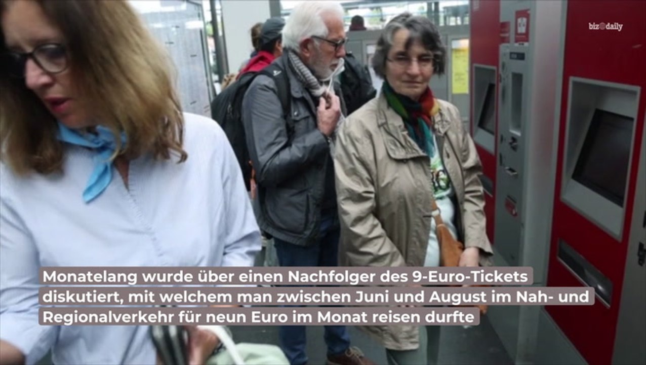 9-Euro-Nachfolger-Ticket nun bestätigt