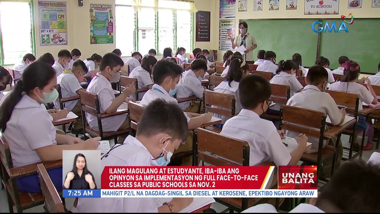 Ilang magulang at estudyante, iba-iba ang opinyon sa implementasyon ng full face-to-face classes sa public schools sa Nov. 2 | UB