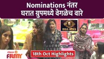 BBM 4 - 18th Oct Highlights | Nominations नंतर घरात ग्रुपमध्ये वेगळेच वारे | Lokmat Filmy