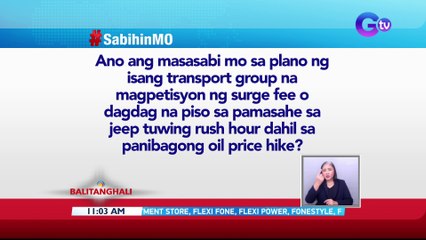tinanong natin ang ating mga kababayan kung ano ang "say" nila sa pisong surge price o...
