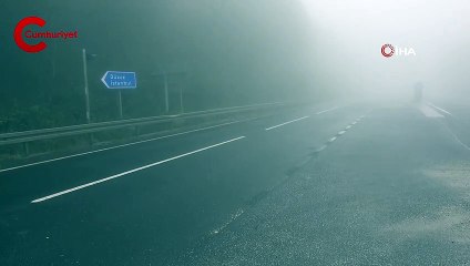 Bolu Dağı'nda sis etkili oluyor