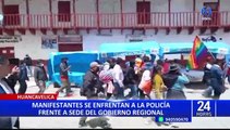 Huancavelica: dos heridos tras protesta por paralización de construcción de carretera