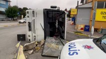 İşçi servis otobüsünün devrilmesi sonucu 6 kişi yaralandı
