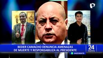 Beder Camacho denuncia amenazas de muerte en su contra