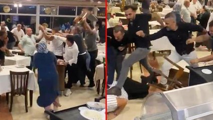 Restoran çalışanları ve müşteriler birbirine girdi! Kavga kadar nedeni de tuhaf