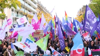 France strikes: Transport hit amid nationwide walkout over pay and cost of living