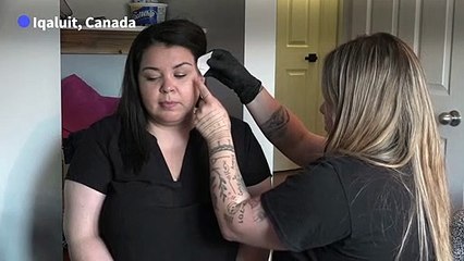 Inuit women in Canada 'taking back' tradition of facial tattoos