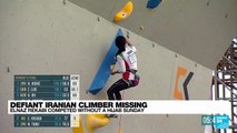 Worry grows for Iran woman athlete who climbed without hijab