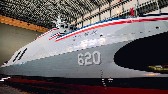 Taiwan Navy Launches Latest Stealth Corvette - TaiwanPlus News