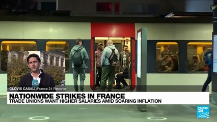 Trains affected as French unions call strike amid soaring inflation