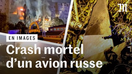 Les images d'un bombardier russe s'écrasant contre un immeuble résidentiel lors d'un entraînement