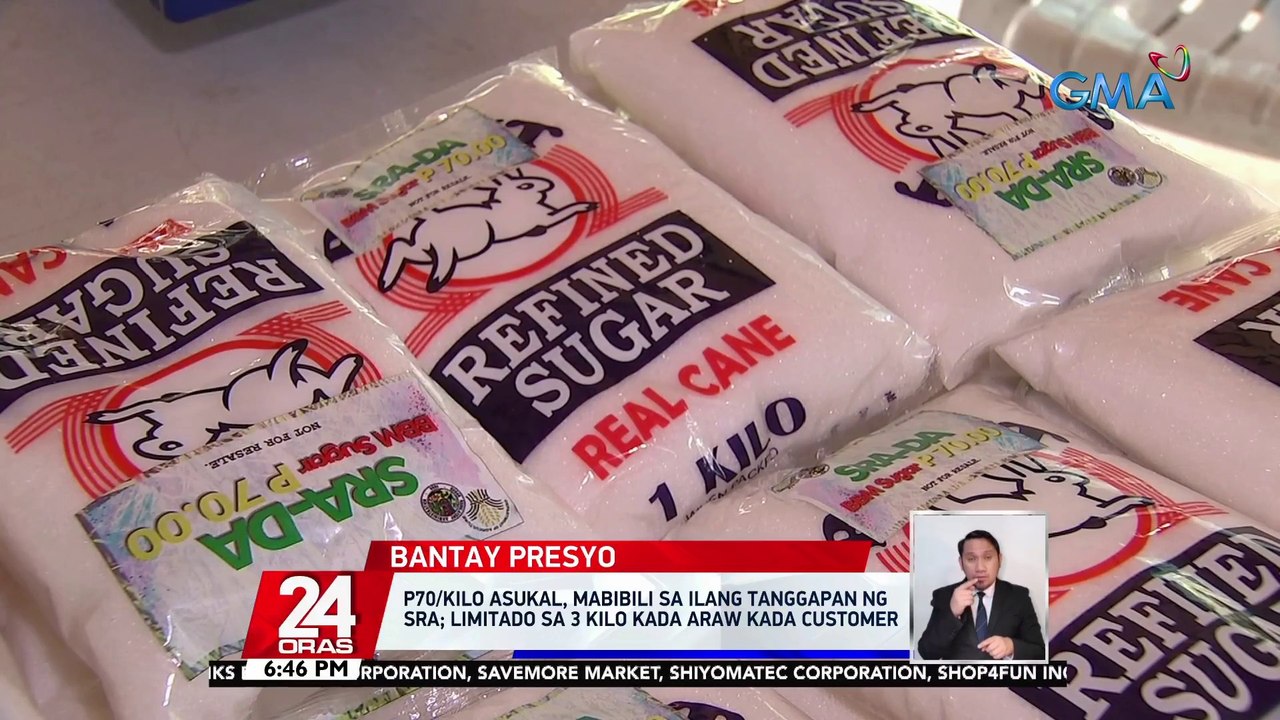 P70/kg asukal, mabibili sa ilang tanggapan ng SRA; limitado sa 3 kilo kada araw kada customer | 24 Oras