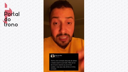 Cantor Isaias Saad expõe ameaça de internauta