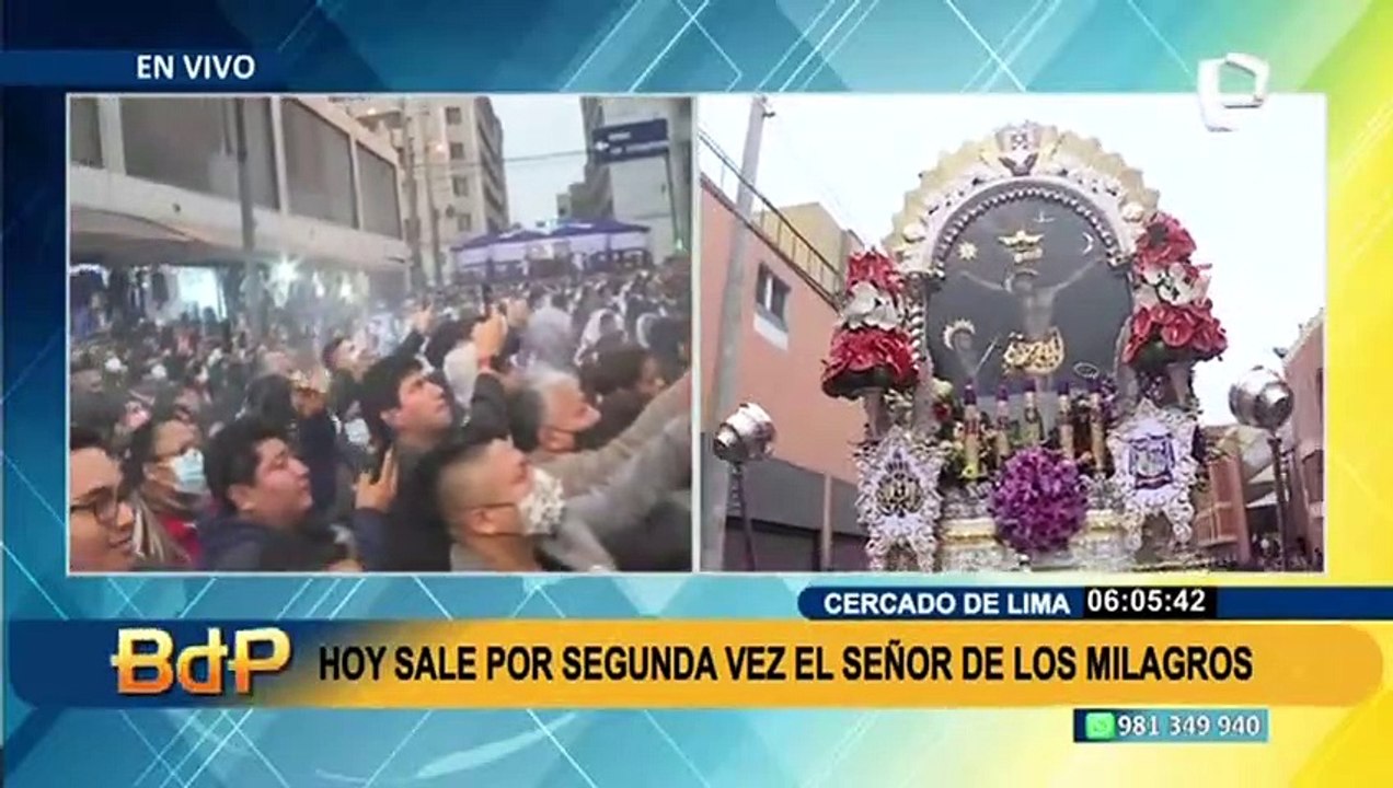 Fe y devoción: Señor de los Milagros sale por segunda vez en medio de cánticos y aplausos