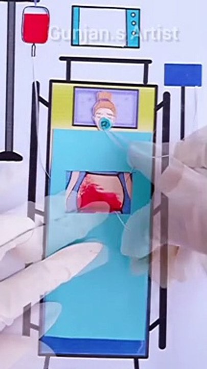 Mother pain and suffering during child birth | Satisfying Art Video