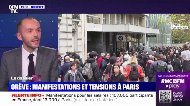 Manifestations pour les salaires: 107.000 participants en France, selon le ministère de l'Intérieur