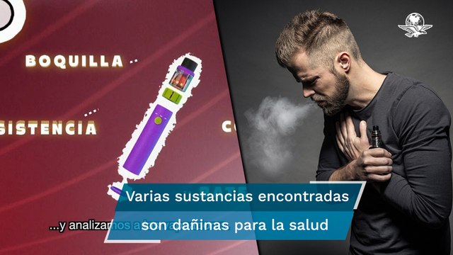 Cofepris desarma vapeador y encuentra estas sustancias durante mañanera de AMLO