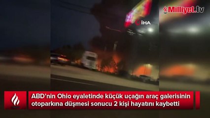 ABD’de küçük uçak araç galerisine düştü: 2 ölü