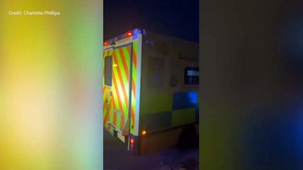 Emergency services outside Bickley Station after a person was hit by a train