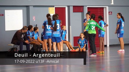 17-09-2022 u13f Match de préparation deuil-argenteuil