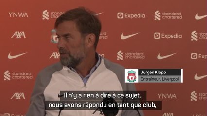 12e j. - Accusé de xénophobie par Manchester City, Klopp répond