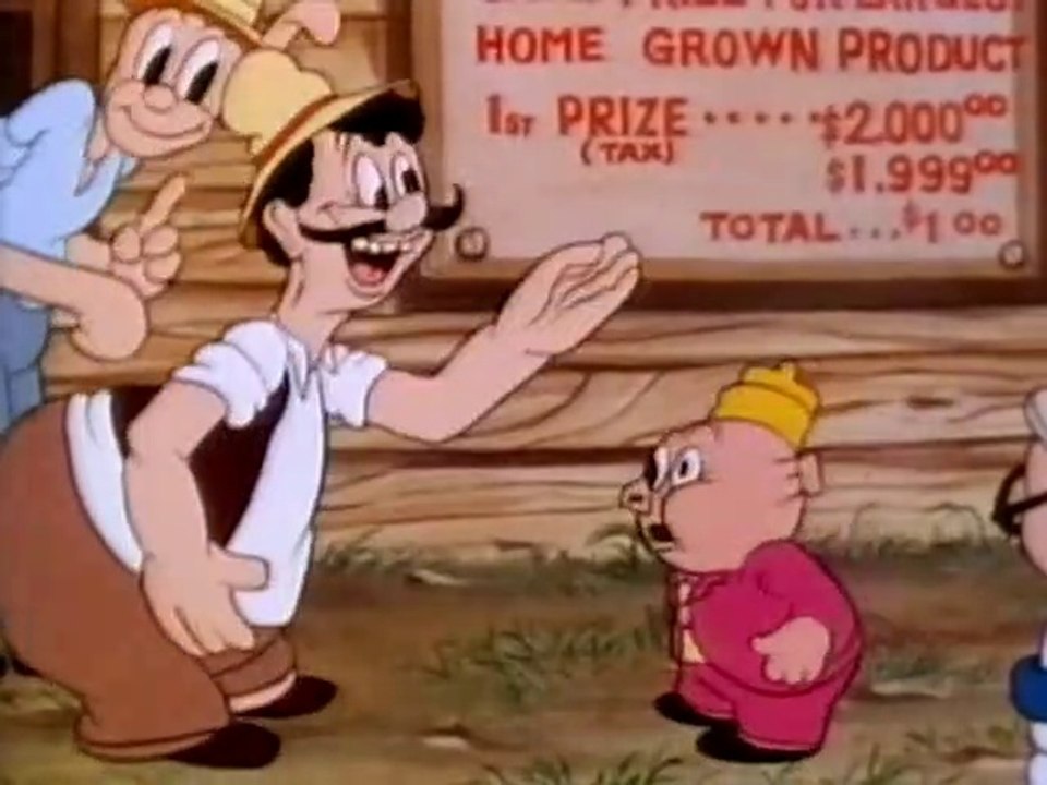 Looney Tunes Porky's Garden (1937, Redrawn and Colorized) video