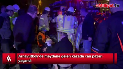 Feci kazada can pazarı! İki otomobil çarpıştı