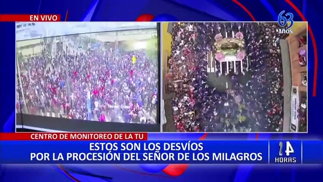 Desvíos y cierre de calles por procesión del Señor de los Milagros y concierto de Daddy Yankee