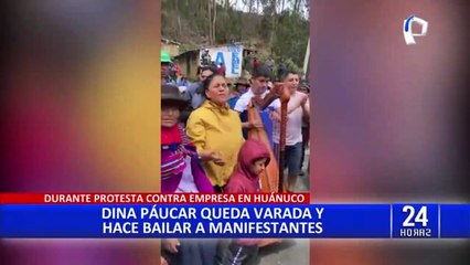 Dina Paucar critica a Castillo y canta a manifestantes durante protesta
