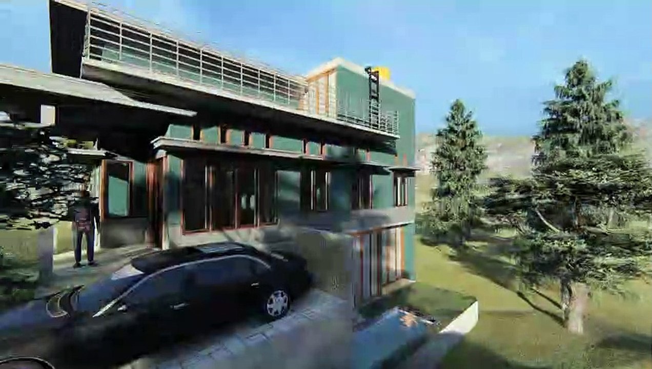 render realistis rumah