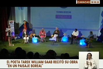 Tarek William Saab presentó su obra “En un Paisaje Boreal” en el 16° Festival Mundial de Poesía