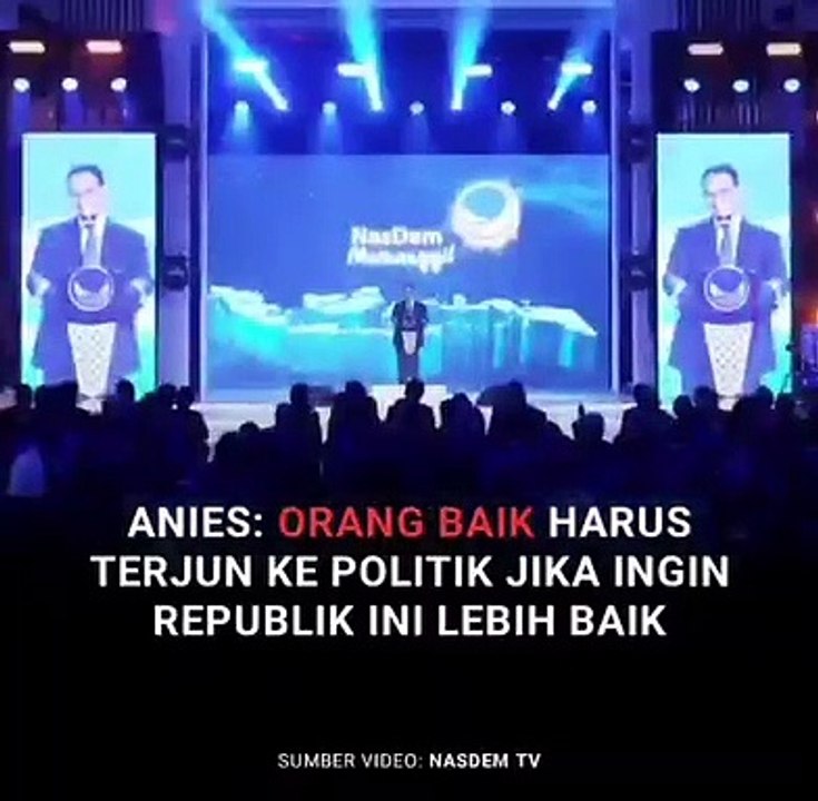 ANIES B : ORANG BAIK HARUS BERANI BERPOLITIK PART 2..