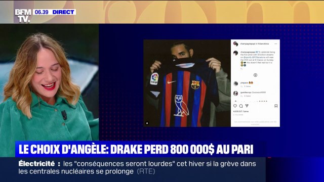 Le choix d'Angèle - Le rappeur Drake perd des sommes délirantes dans les paris sportifs